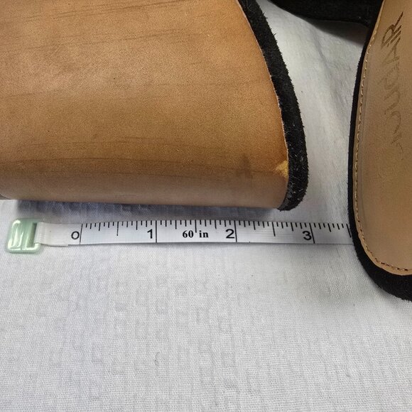 CLOUD AIR BLACK LEATHER BLOCK HEEL MULES SIZE 7 EUC - Picture 10 of 10